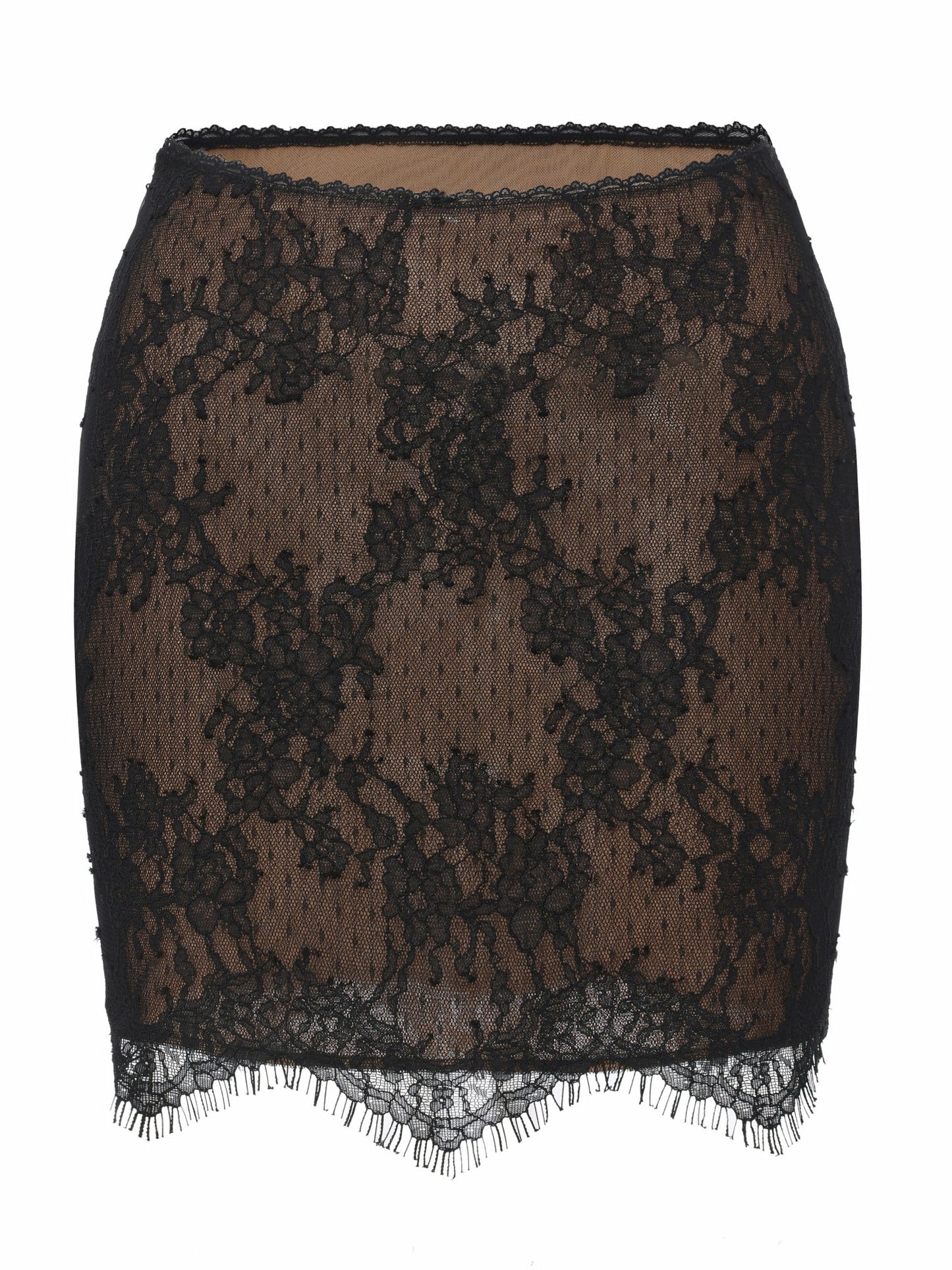 Nana Jacqueline Alexandra Faux Sheer Black Skirt Black