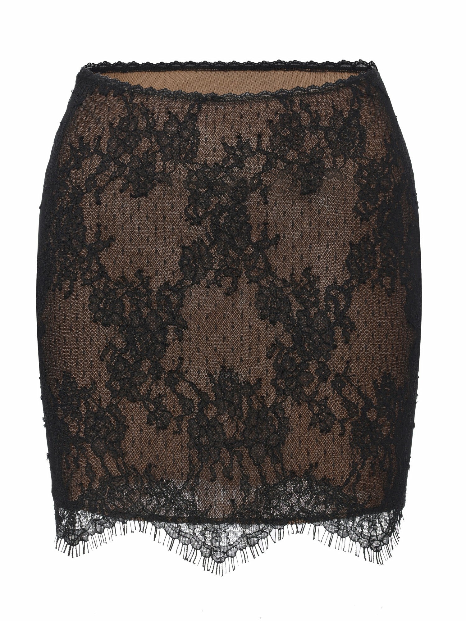 Nana Jacqueline Alexandra Faux Sheer Black Skirt Black