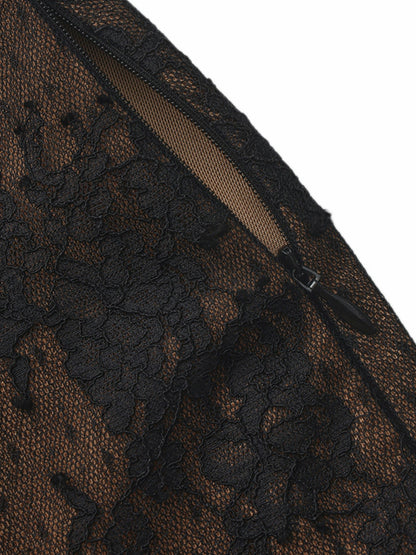 Nana Jacqueline Alexandra Faux Sheer Black Skirt Black