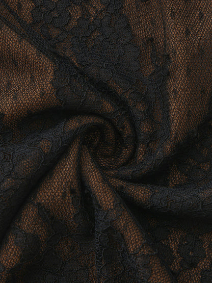 Nana Jacqueline Alexandra Faux Sheer Black Skirt Black