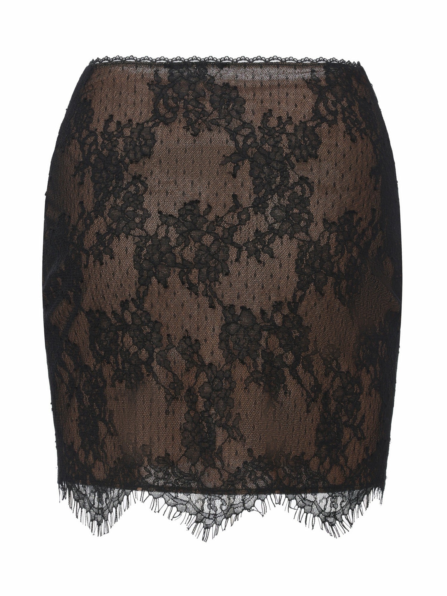 Nana Jacqueline Alexandra Faux Sheer Black Skirt Black