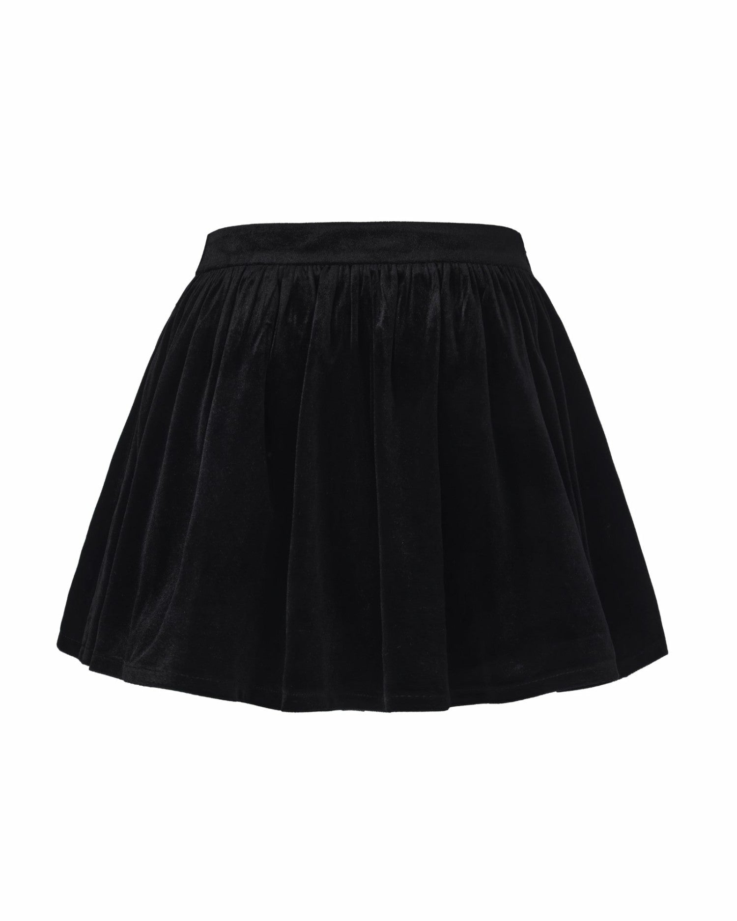 Nana Jacqueline Isabellea Velvet Mini Skirt: Black Mini Skirt for Cocktail Party Black