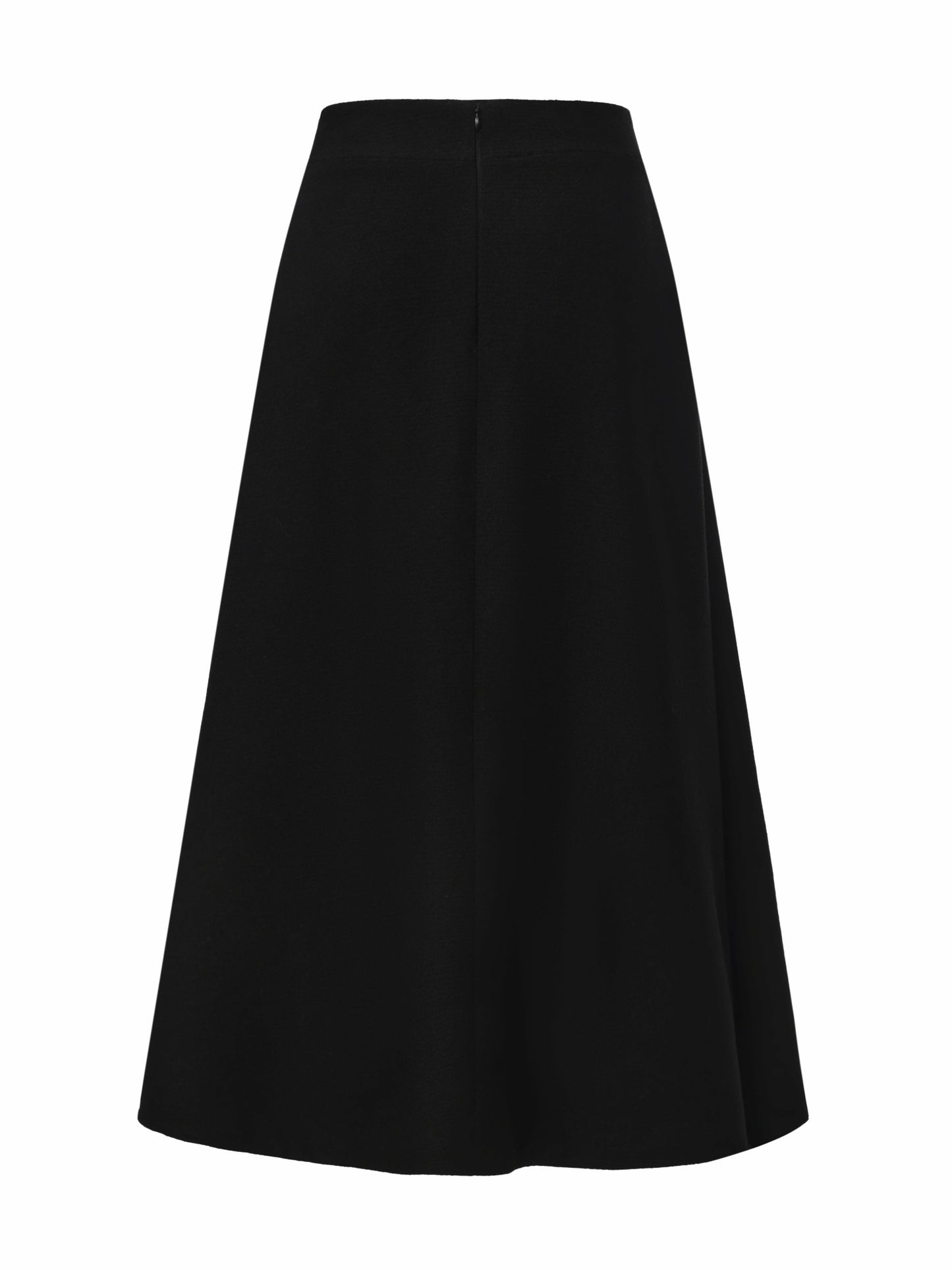 Nana Jacqueline Natalia Tailored A-Line Black Midi Skirt: Black Midi Skirt for Cocktail Party Black