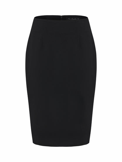 Nana Jacqueline Yvette Tailored Black Pencil Structured Skirt Black