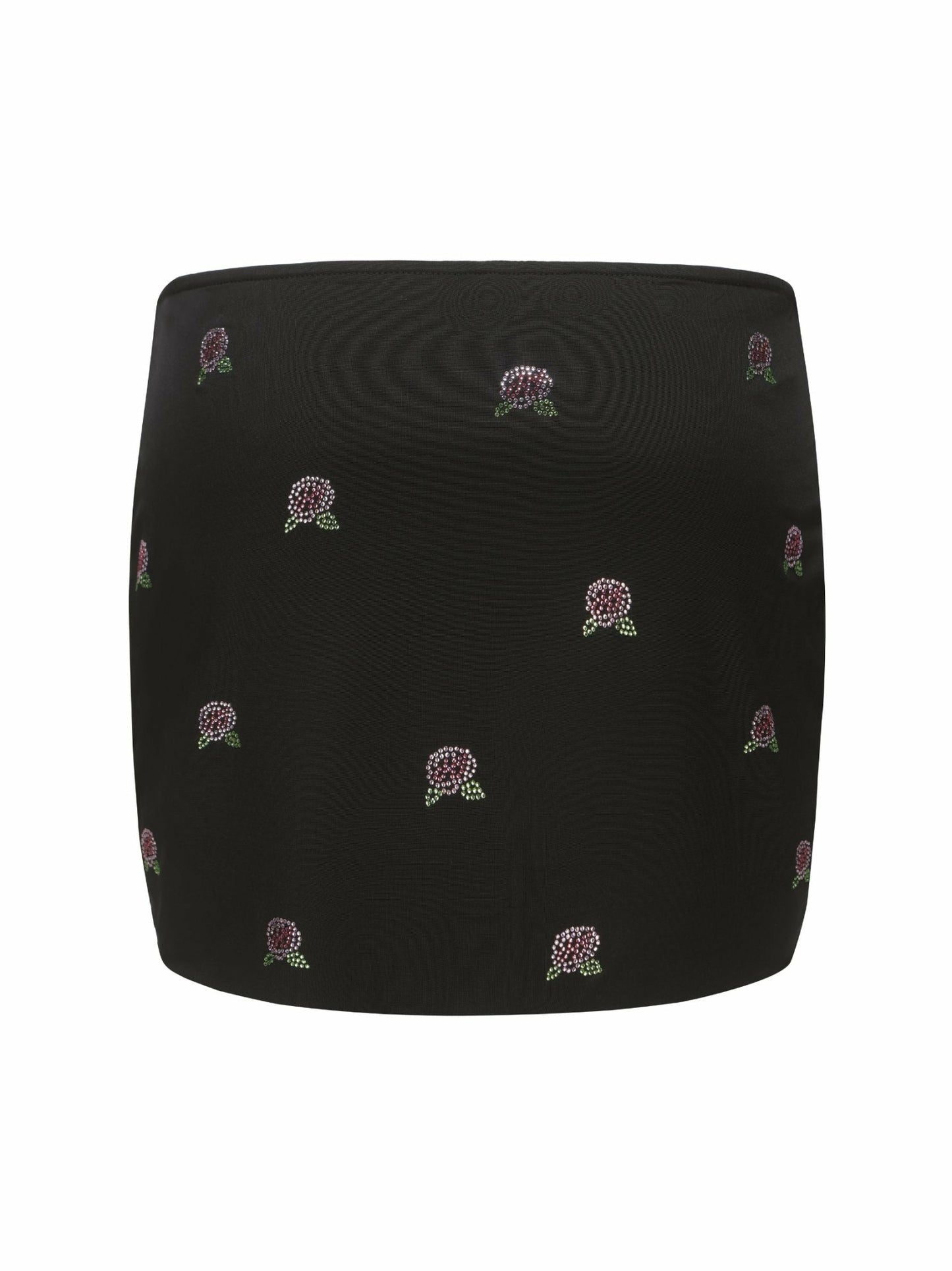 Nana Jacqueline Rosana Embroidered Skirt: Black Mini Skirt for Date Night Black