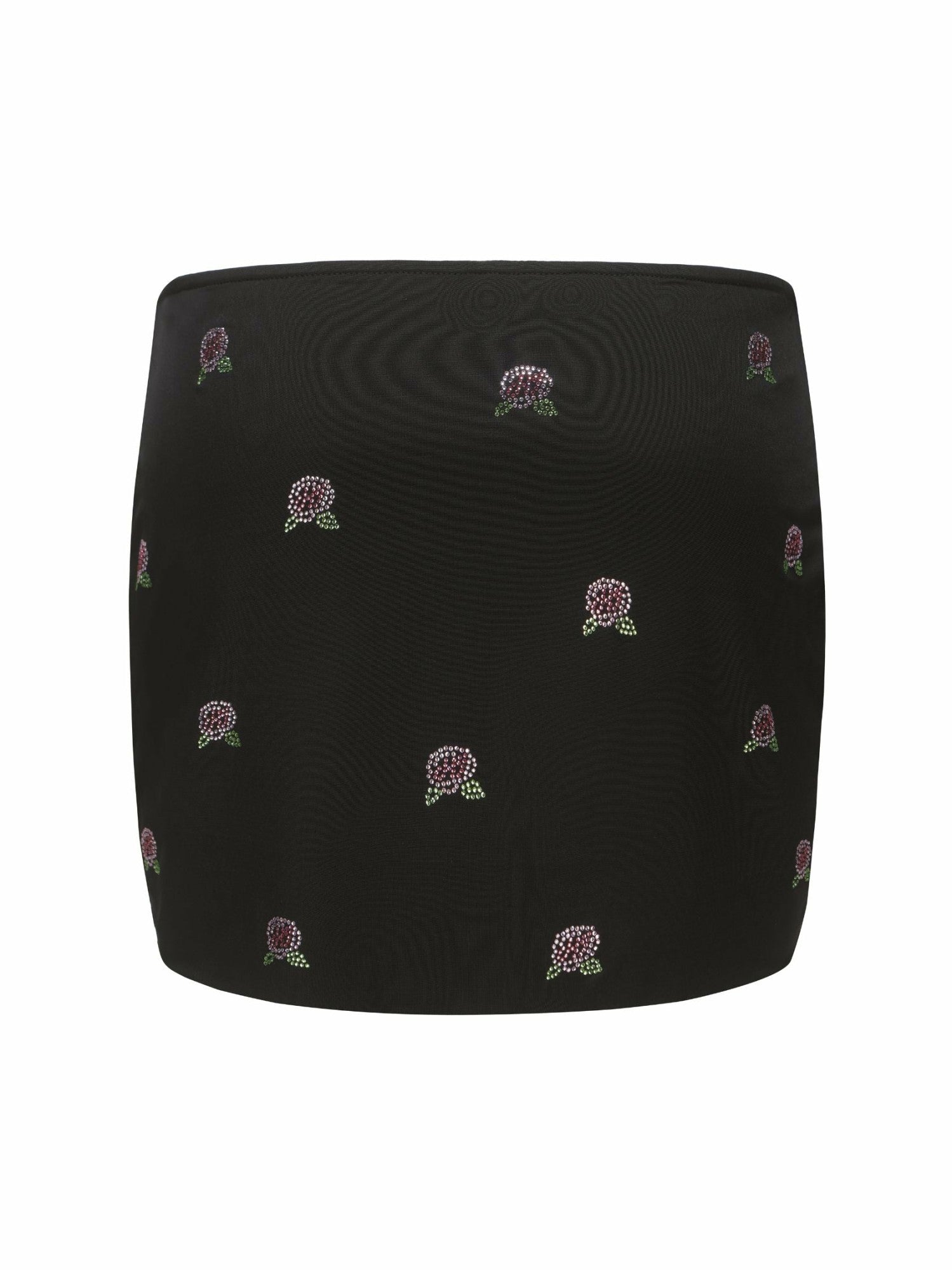 Nana Jacqueline Rosana Embroidered Skirt: Black Mini Skirt for Date Night Black