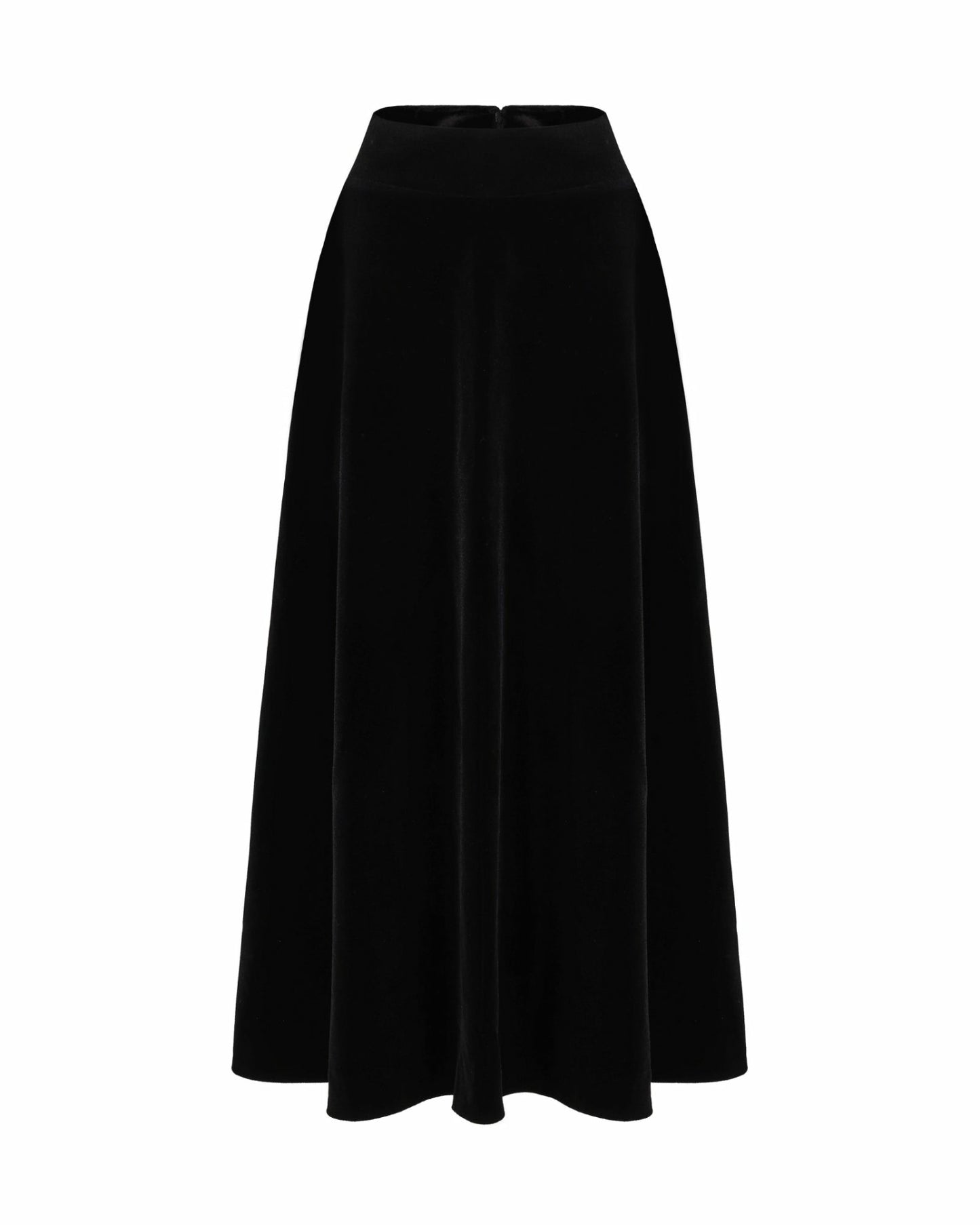 Nana Jacqueline Blaire Velvet Maxi Skirt: Black Maxi Skirt for Cocktail Party Black
