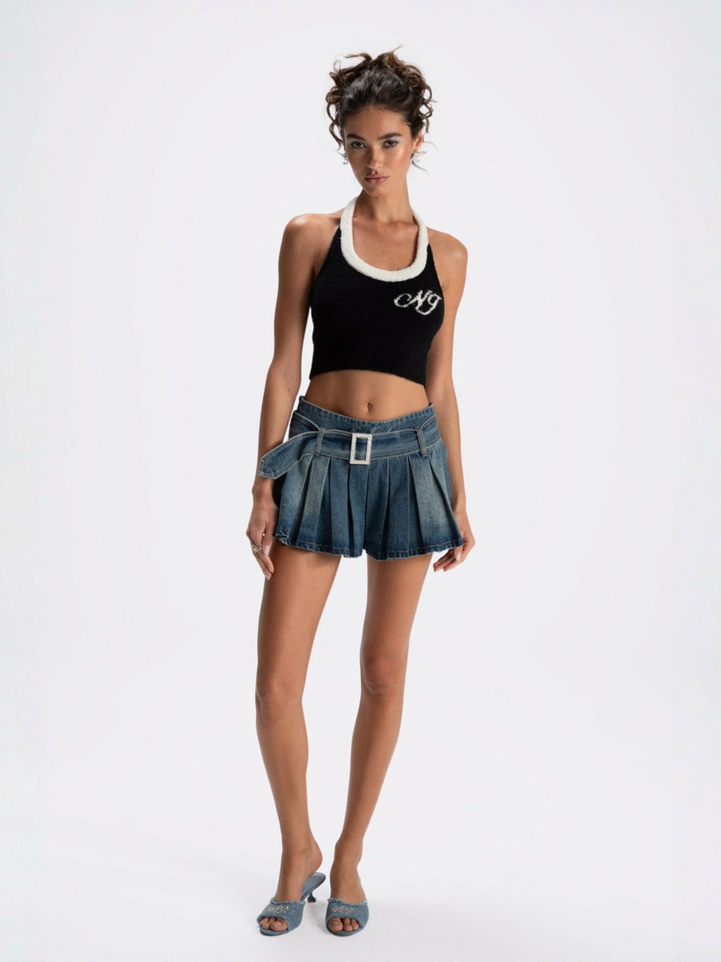 Nana Jacqueline Teresa Mini Skirt: Denim Mini Skirt for Girls' Night Out Denim