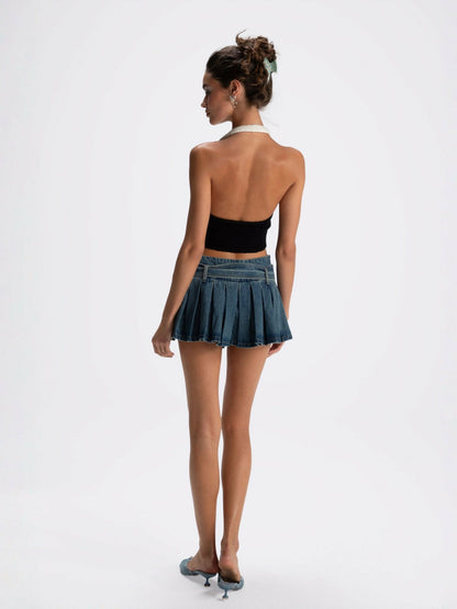 Nana Jacqueline Teresa Mini Skirt: Denim Mini Skirt for Girls' Night Out Denim