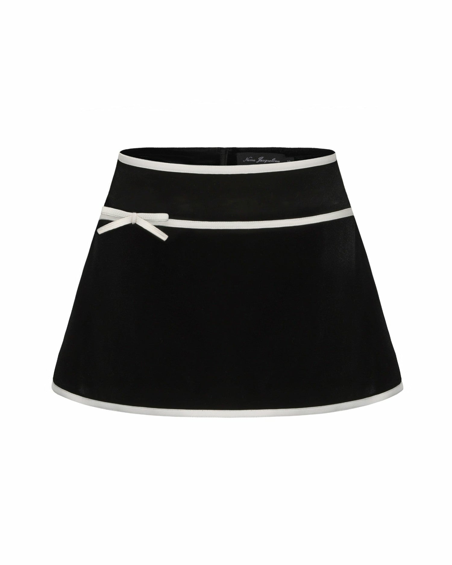 Nana Jacqueline Victoria Velvet Mini Skirt: Black Mini Skirt for Cocktail Party Black
