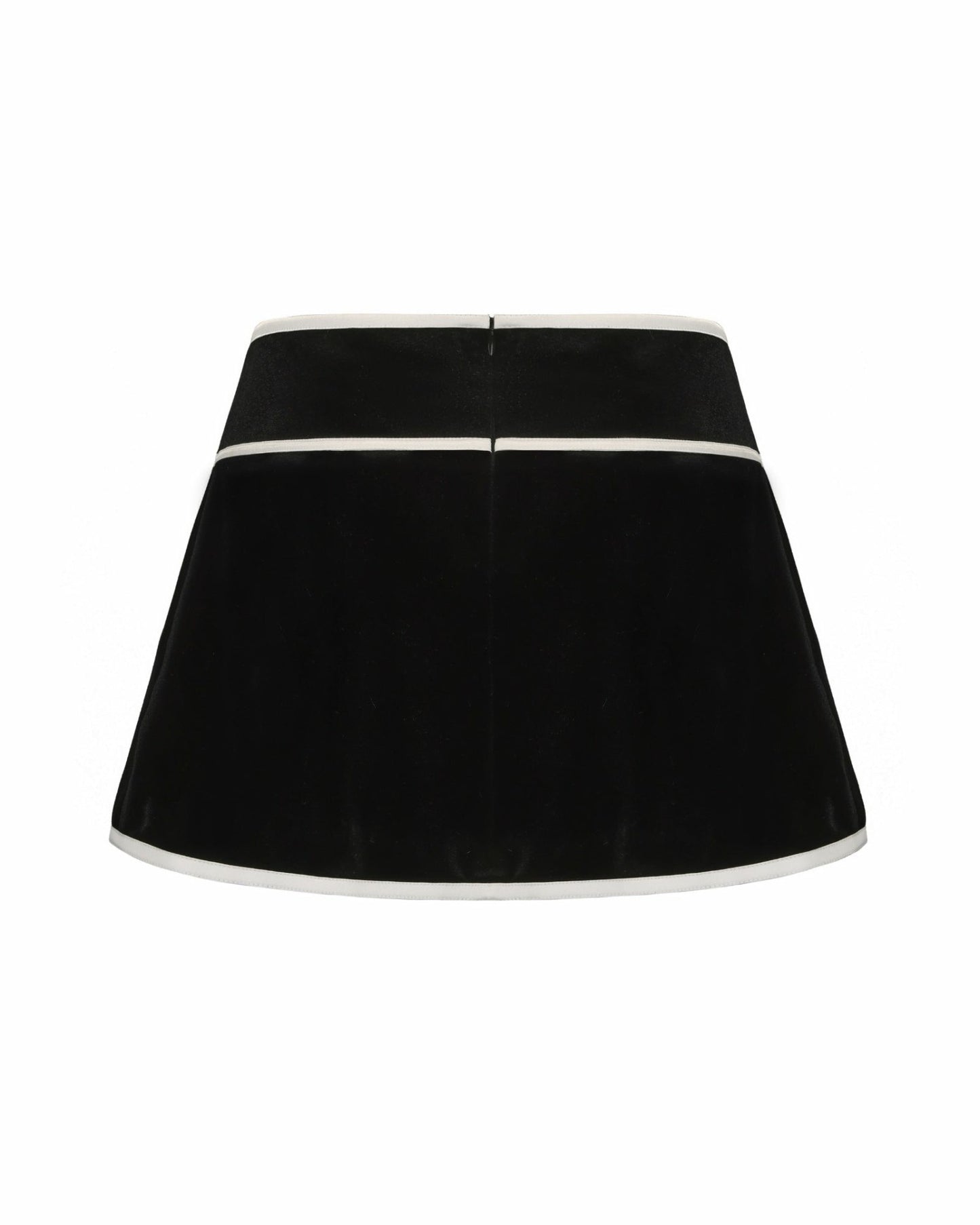 Nana Jacqueline Victoria Velvet Mini Skirt: Black Mini Skirt for Cocktail Party Black