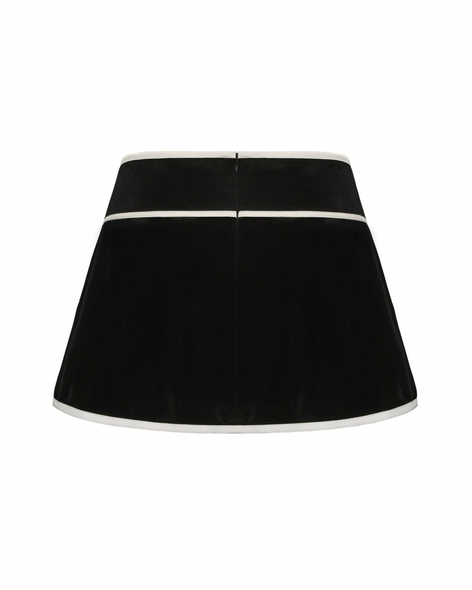Nana Jacqueline Victoria Velvet Mini Skirt: Black Mini Skirt for Cocktail Party Black