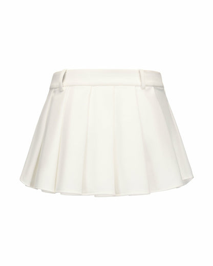 Nana Jacqueline Amber Skirt: White Mini Skirt for Brunch White