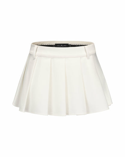 Nana Jacqueline Amber Skirt: White Mini Skirt for Brunch White