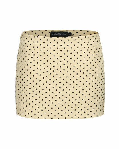 Nana Jacqueline Wendy Skirt: Yellow Mini Skirt for Brunch Yellow