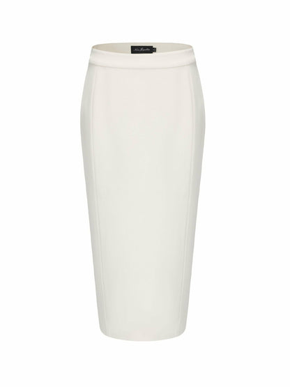 Nana Jacqueline Anastasia Skirt: White Midi Skirt for Bridal Shower White