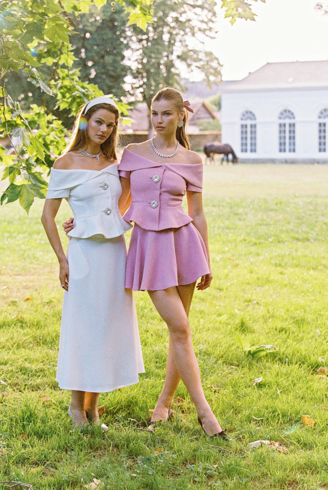 Nana Jacqueline Blakely Skirt: Pink Mini Skirt for Garden Party Pink
