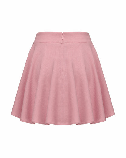 Nana Jacqueline Blakely Skirt: Pink Mini Skirt for Garden Party Pink