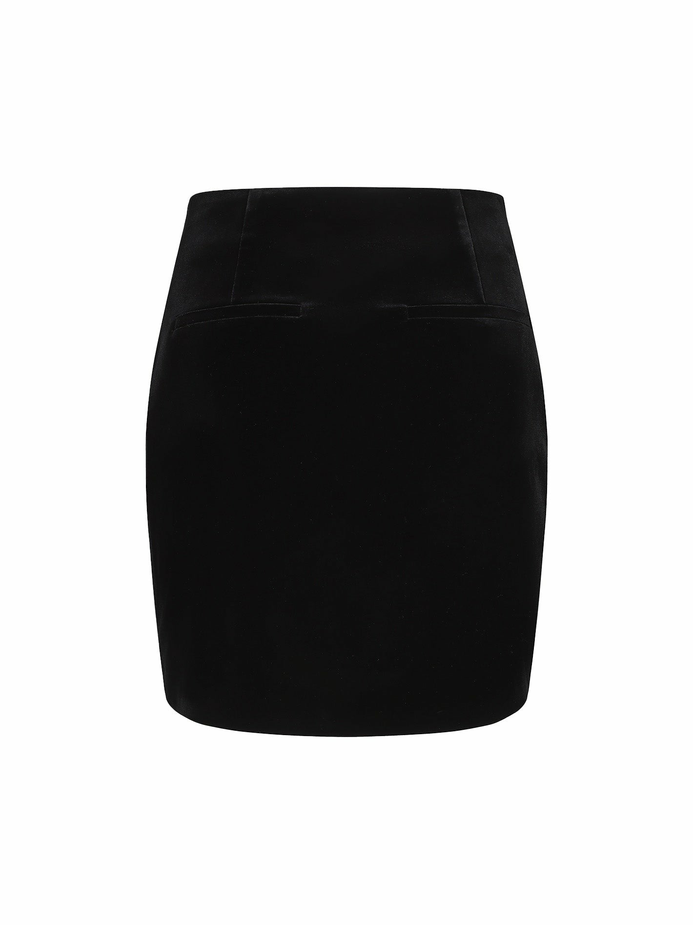 Nana Jacqueline Josie Velvet Skirt: Black Skirt for Cocktail Party Black