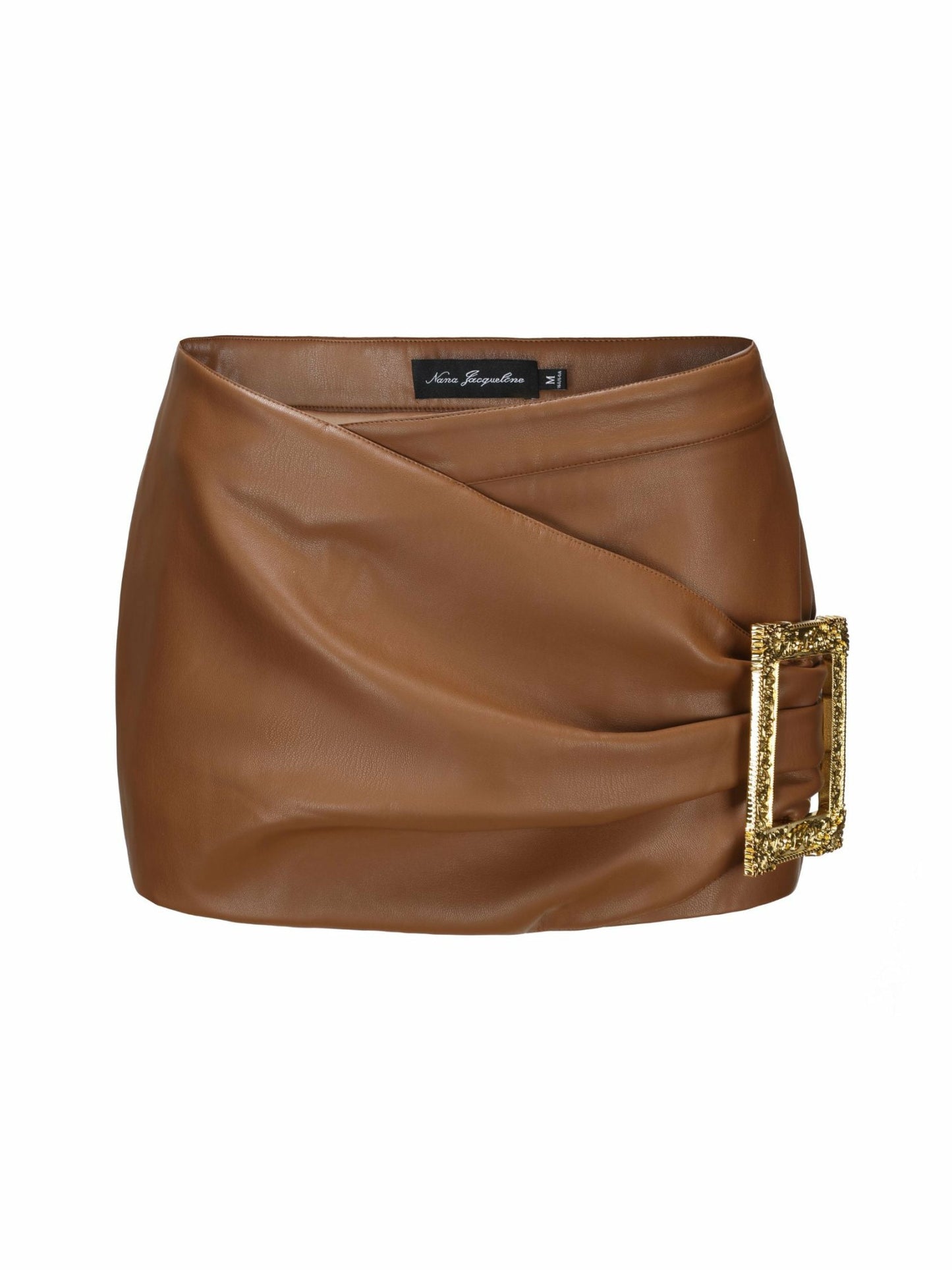 Nana Jacqueline Miranda Leather Mini Skirt: Brown Mini Skirt for Girls' Night Out Brown