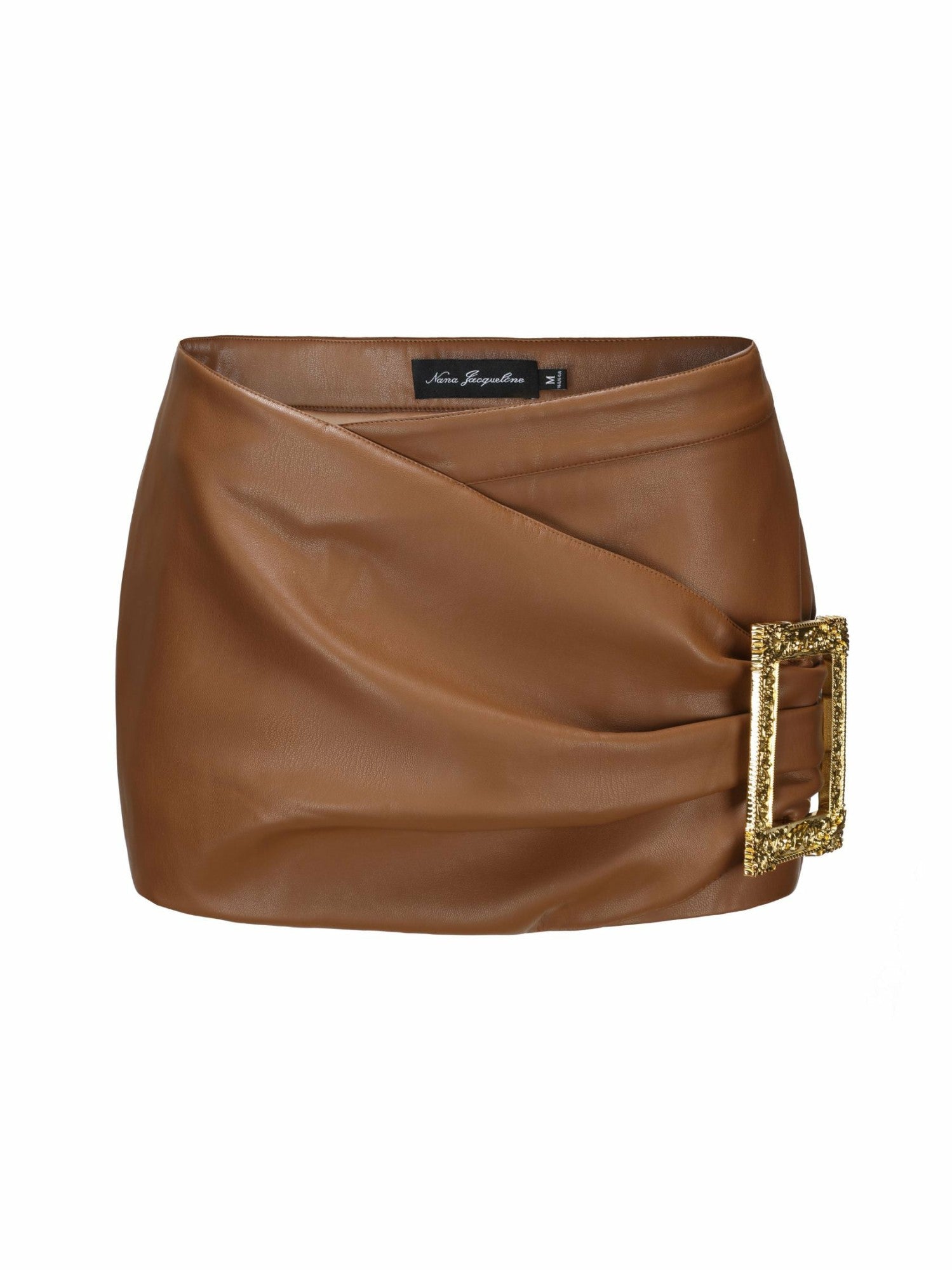 Nana Jacqueline Miranda Leather Mini Skirt: Brown Mini Skirt for Girls' Night Out Brown