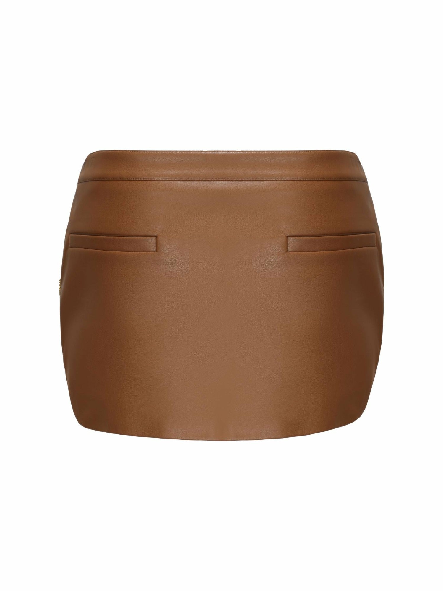 Nana Jacqueline Miranda Leather Mini Skirt: Brown Mini Skirt for Girls' Night Out Brown