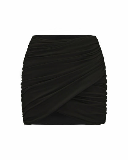Nana Jacqueline Liu Skirt: Black Mini Skirt for Date Night Black