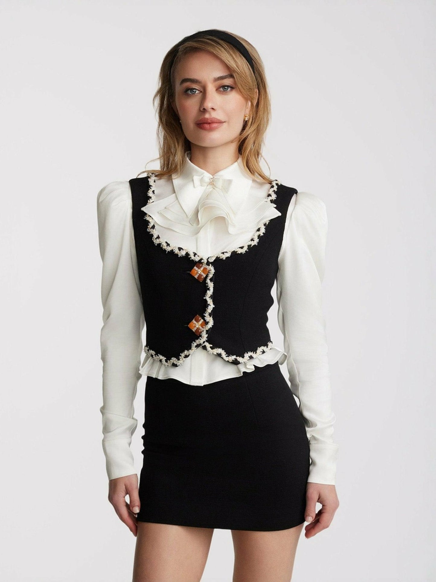 Nana Jacqueline Lisette Skirt: Black Mini Skirt for Date Night Black