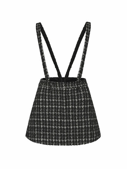 Nana Jacqueline Talia Tweed Skirt: Black Mini Skirt for Date Night Black
