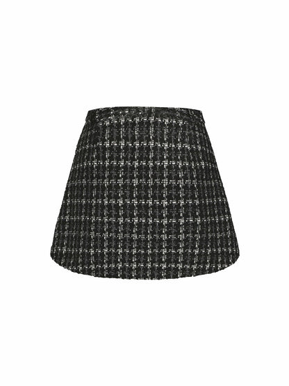 Nana Jacqueline Talia Tweed Skirt: Black Mini Skirt for Date Night Black