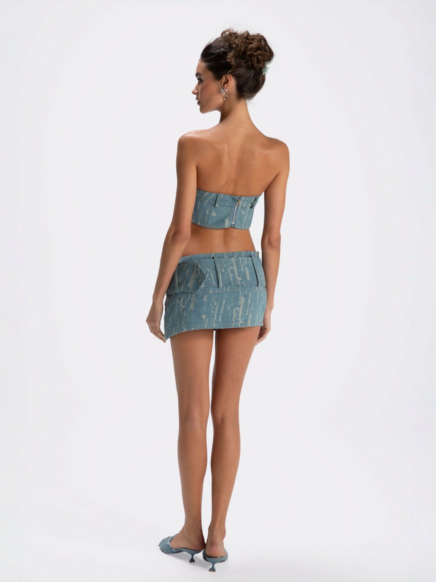 Nana Jacqueline Claire Denim Mini Skirt: Denim Mini Skirt for Date Night Denim