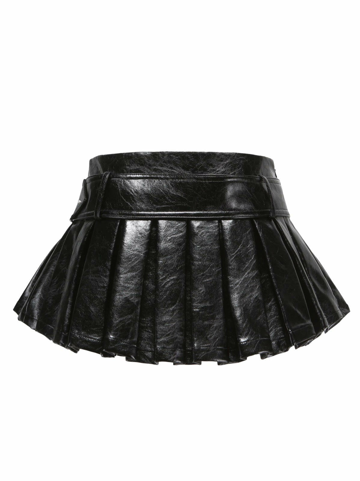 Nana Jacqueline Teresa Leather Mini Skirt: Black Mini Skirt for Girls' Night Out Black