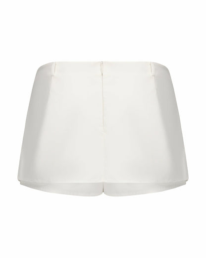 Nana Jacqueline Bridget Skirt: White Mini Skirt for Country Club Brunch White