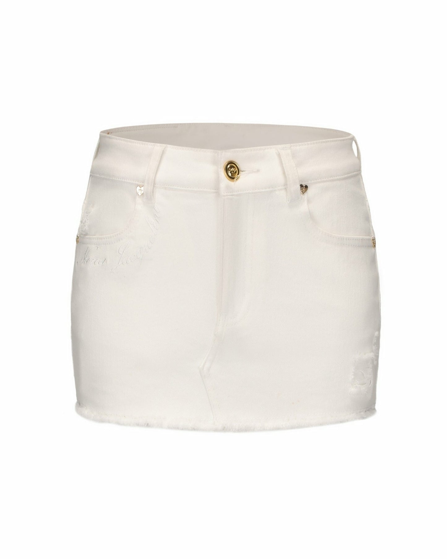 Nana Jacqueline Colette Skirt: White Mini Skirt for Brunch White