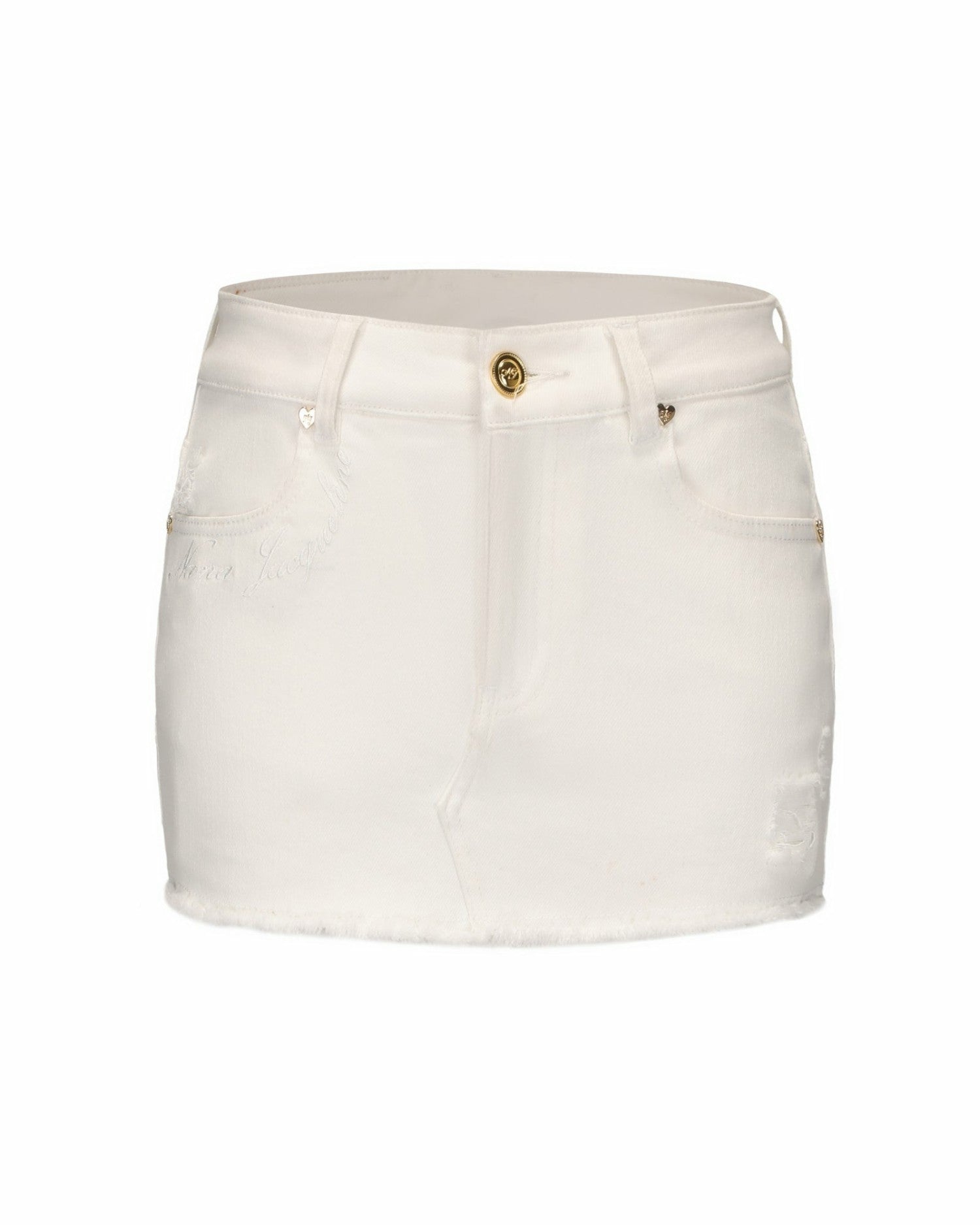 Nana Jacqueline Colette Skirt: White Mini Skirt for Brunch White
