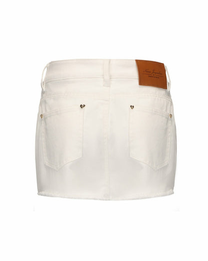 Nana Jacqueline Colette Skirt: White Mini Skirt for Brunch White