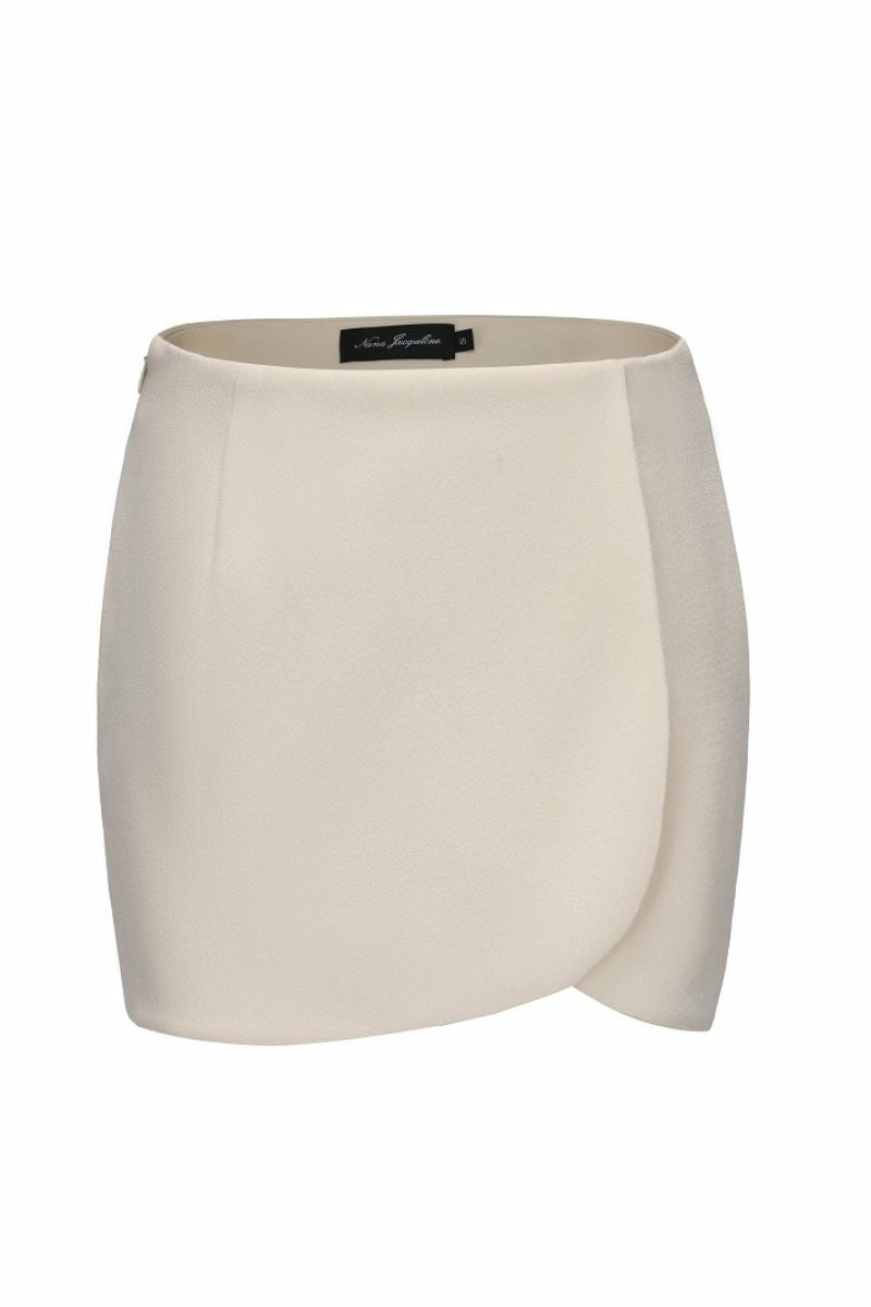 Nana Jacqueline Chloe Skirt: Beige Skirt for Brunch Beige