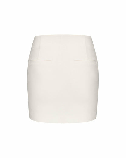 Nana Jacqueline Vanessa Skirt: White Mini Skirt for Bridal Shower White
