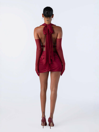 Nana Jacqueline Giselle Skirt: Red Skirt for Date Night Red