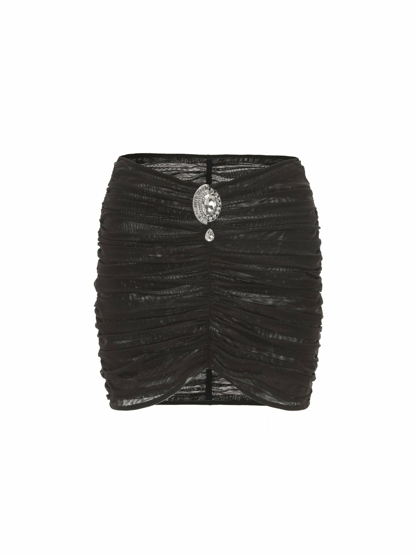 Nana Jacqueline Gabrielle Mesh Skirt: Black Skirt for Girls' Night Out Black
