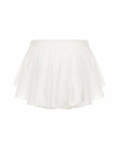 Nana Jacqueline Rosaline Skirt: White Mini Skirt for Bachelorette Party White