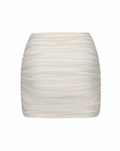 Nana Jacqueline Liu Skirt: White Mini Skirt for Bridal Shower White