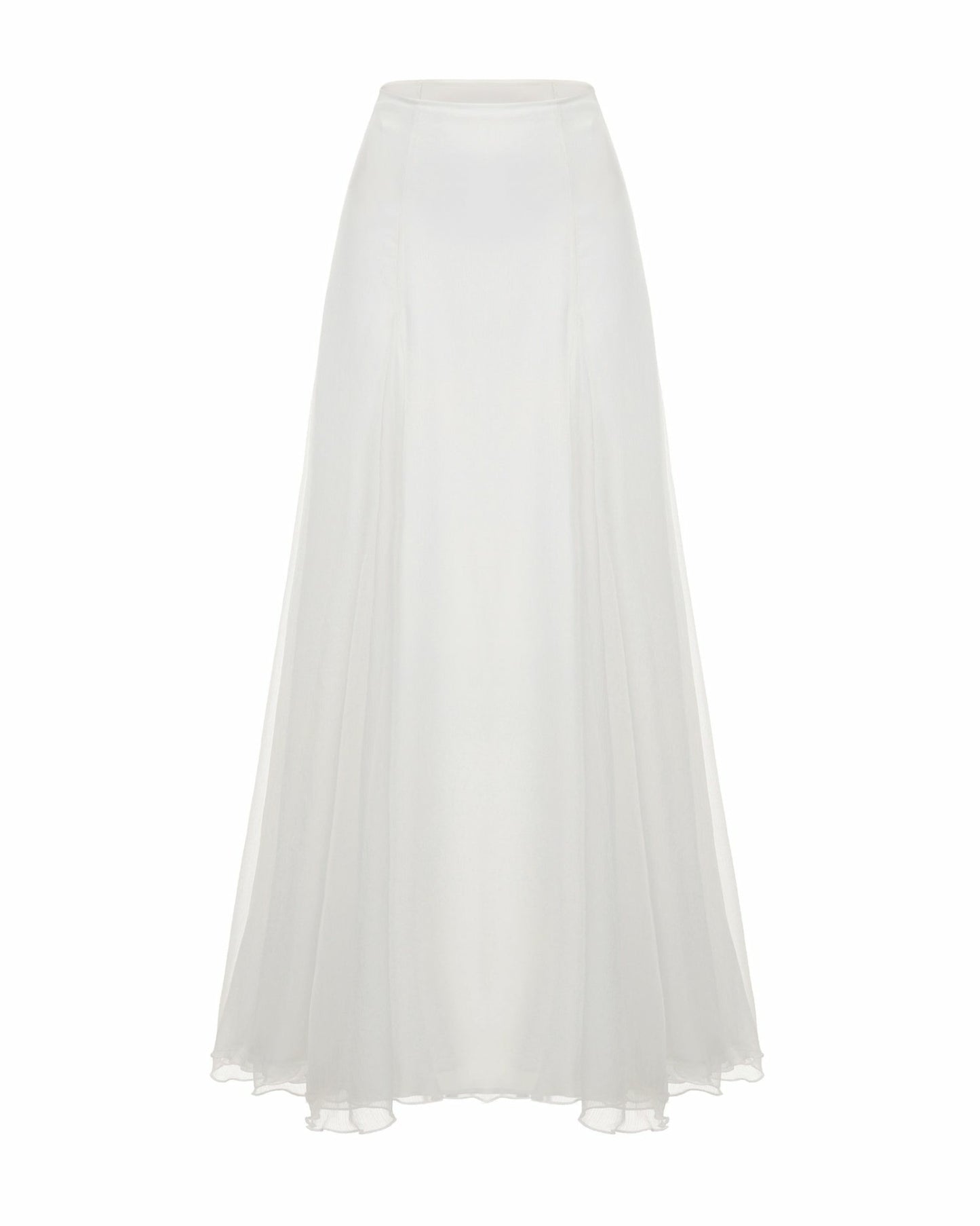 Nana Jacqueline Valencia Skirt: White Maxi Skirt for Bridal Shower White