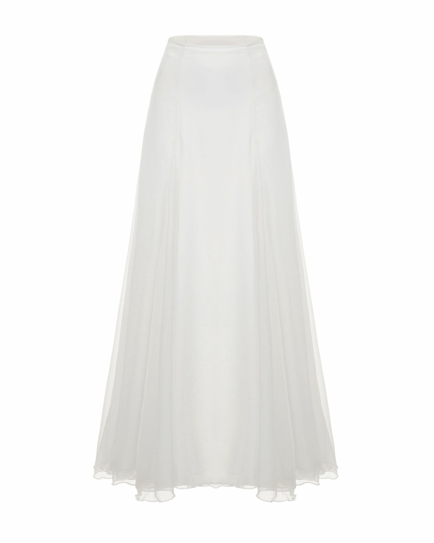 Nana Jacqueline Valencia Skirt: White Maxi Skirt for Bridal Shower White