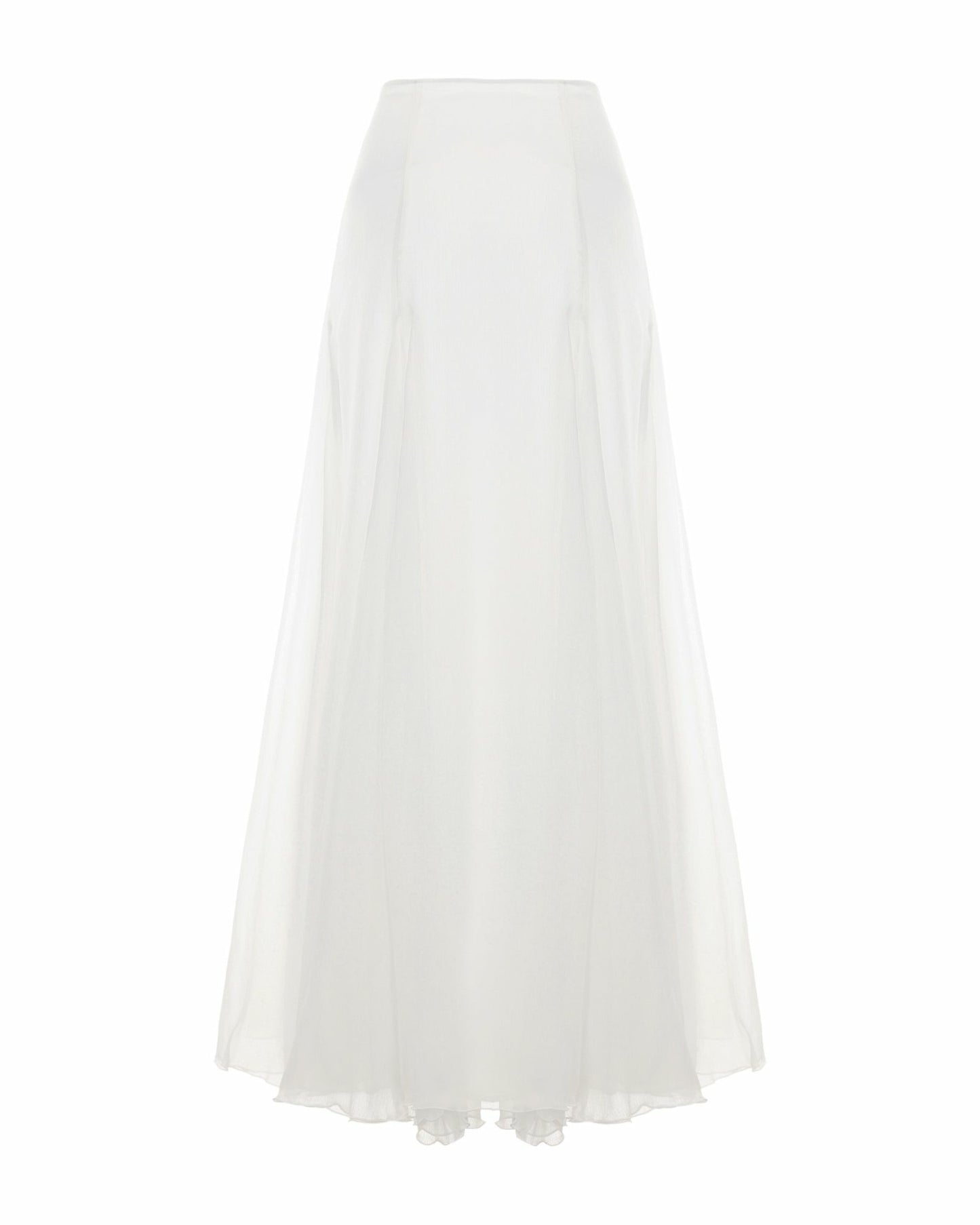 Nana Jacqueline Valencia Skirt: White Maxi Skirt for Bridal Shower White