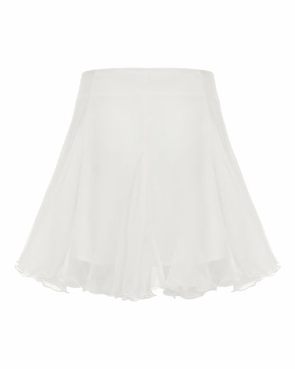 Nana Jacqueline Verena Skirt: White Mini Skirt for Bridal Shower White