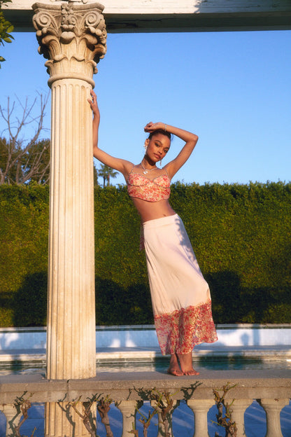 Nana Jacqueline Mia Skirt: Pink Midi Skirt for Garden Party Pink