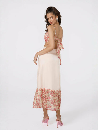 Nana Jacqueline Mia Skirt: Pink Midi Skirt for Garden Party Pink