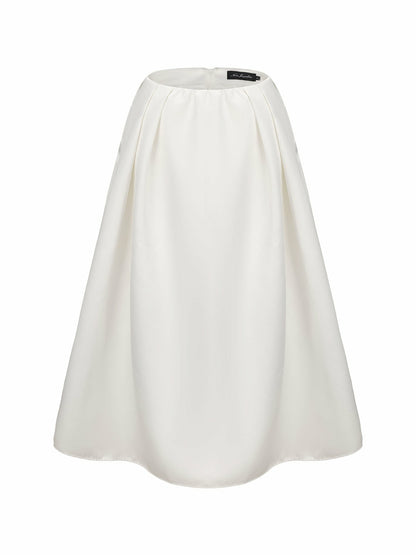 Nana Jacqueline Sadie Skirt: White Midi Skirt for Bridal Shower White