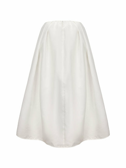Nana Jacqueline Sadie Skirt: White Midi Skirt for Bridal Shower White